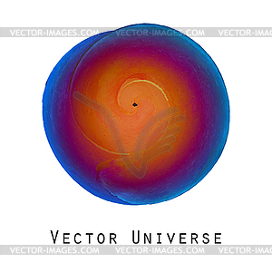 Watercolor universe - color vector clipart