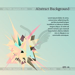 Abstract retro triangle explosion - vector image