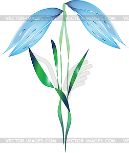 Concept blue bellflower - vector clipart