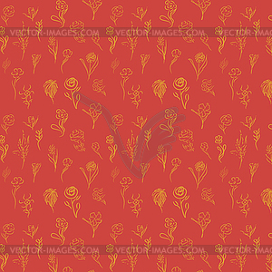 Floral Seamless Pattern - vector image