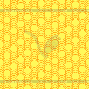 Seamless pattern scales of gold coins - vector clip art