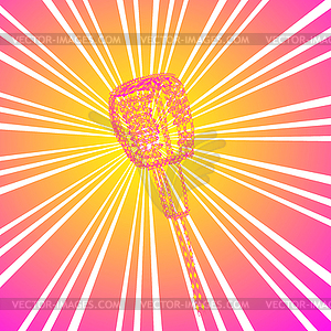 Microphone - color vector clipart