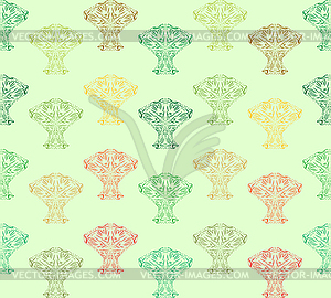 Abstract trees seamless pattern - vector image