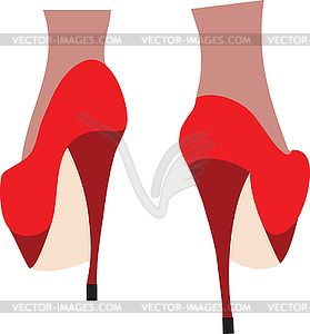 Female legs in fashion high heel shoes - vector image