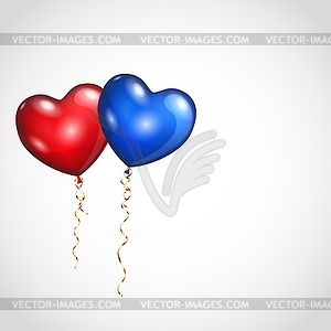 Background with two balloons - vector clipart