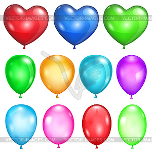 Set of opaque balloons - vector clip art