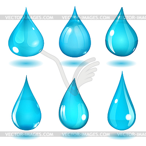 Light blue drops - vector image