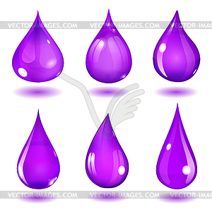 Violet drops - vector EPS clipart