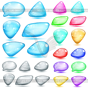 Opaque colored glass shapes - vector clipart / vector image