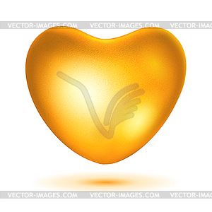 Big gold heart - vector clipart