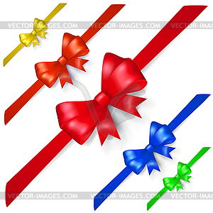 Set of multicolored bows - vector clipart