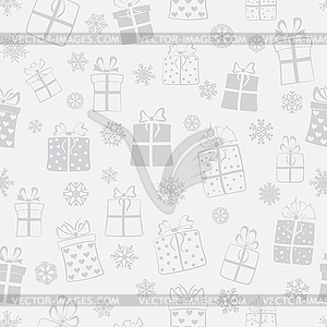 Seamless pattern of gift boxes - vector image