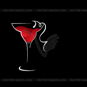 Red wine - vector clipart