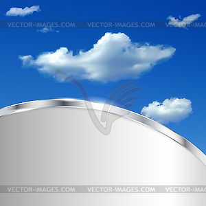 Abstract background with sky and clouds - vector image