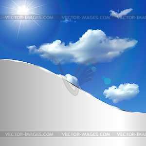 Абстрактный фон с неба, солнца и облаков - изображение в формате EPS