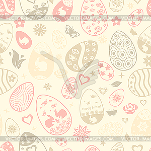 Seamless pattern of Easter eggs - vector clip art