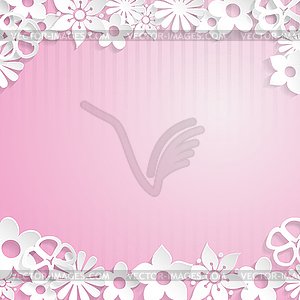 Background with paper flowers - vector EPS clipart