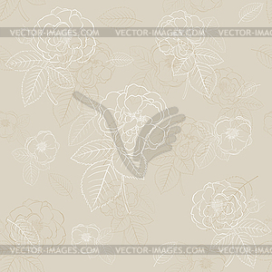 Seamless pattern of flowers - vector image