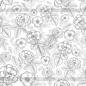 Seamless pattern of flowers - vector clip art