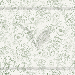 Seamless pattern of flowers - vector clipart