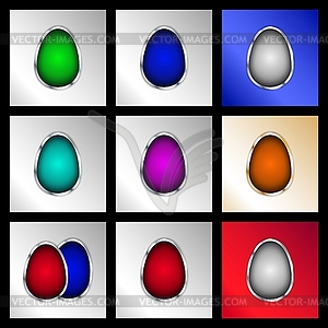 Set of Easter Eggs - vector clipart