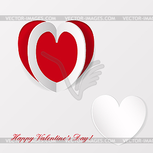 Greeting card on Valentines day - vector clipart