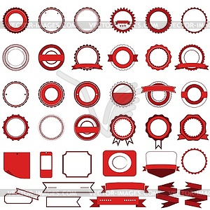 Set of sale badges, labels and stickers without tex - vector clipart