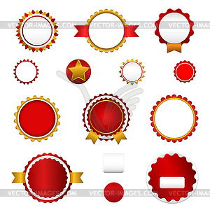 Set of sale badges, labels and stickers without tex - vector image