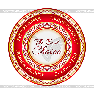 Big red sale label - vector clipart