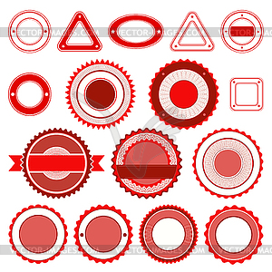 Set of badges, labels and stickers without text in - vector clipart