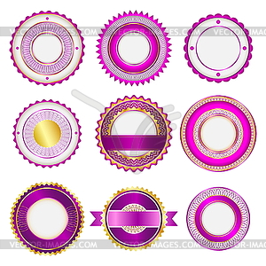 Set of badges, labels and stickers without text in - vector image