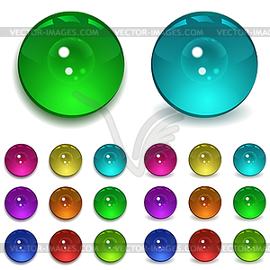 Set of multicolored beads - vector clipart