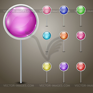 Set of markers - vector clipart