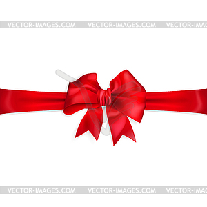 Bow of red ribbon - vector clipart