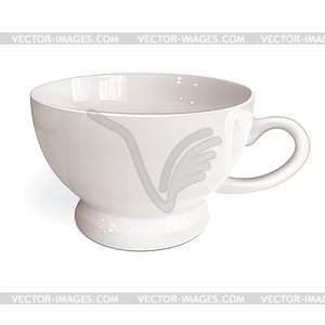 White cup for tea - vector clipart