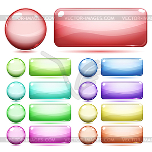 Glass buttons - vector image