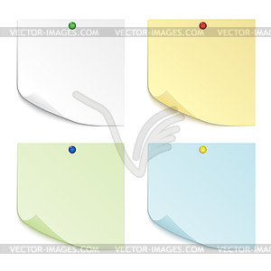 Colored sheets of paper - vector clip art