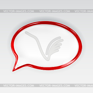 Red glossy speech bubble - royalty-free vector image