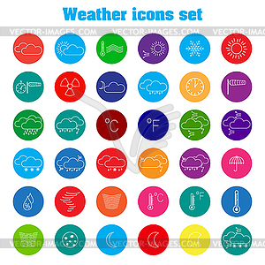 Weather icons - vector clipart