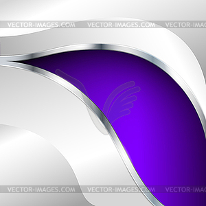 Абстрактный металлический фон с фиолетовым элемента - рисунок в векторе