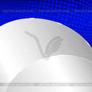 Abstract metallic background with blue element - vector image