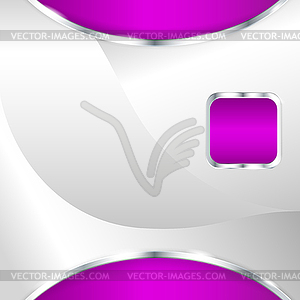 Abstract metallic background with violet element - vector clip art