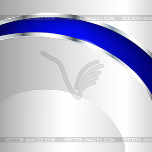 Abstract metallic background with blue element - vector clipart