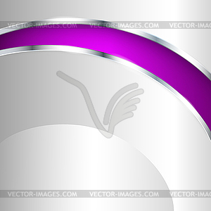 Abstract metallic background with violet element - vector EPS clipart