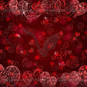 Background of hearts - vector clipart