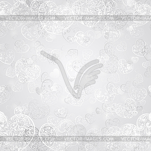 Background of hearts - vector image