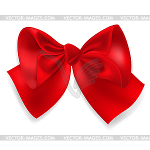 Big red bow - vector clipart