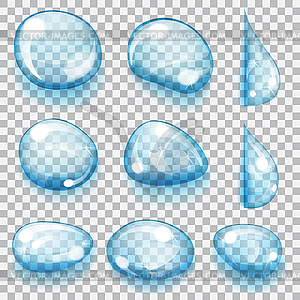 Transparent drops - vector clipart / vector image