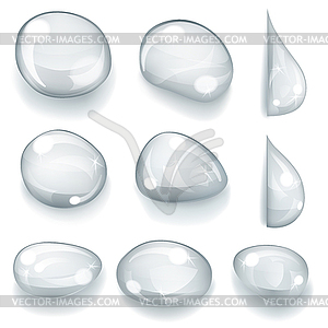 Opaque gray drops - vector clip art