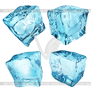 Opaque ice cubes - vector clipart